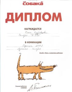 2001, magazine "Sobaka.Ru" - the best gallery of the year